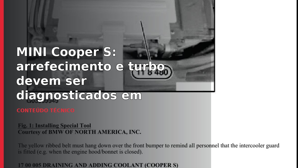 MINI Cooper S: arrefecimento e turbo devem ser diagnosticados em conjunto
