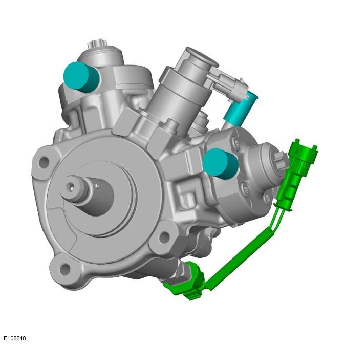 Bomba de alta pressao do sistema common rail com conexoes destacadas